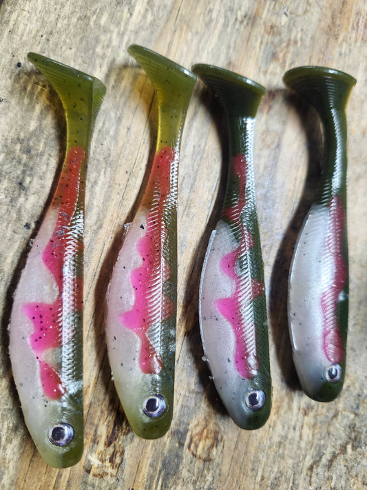 Hand Poured Custom Swimbaits 4 Per Pack (PRE-ORDER)