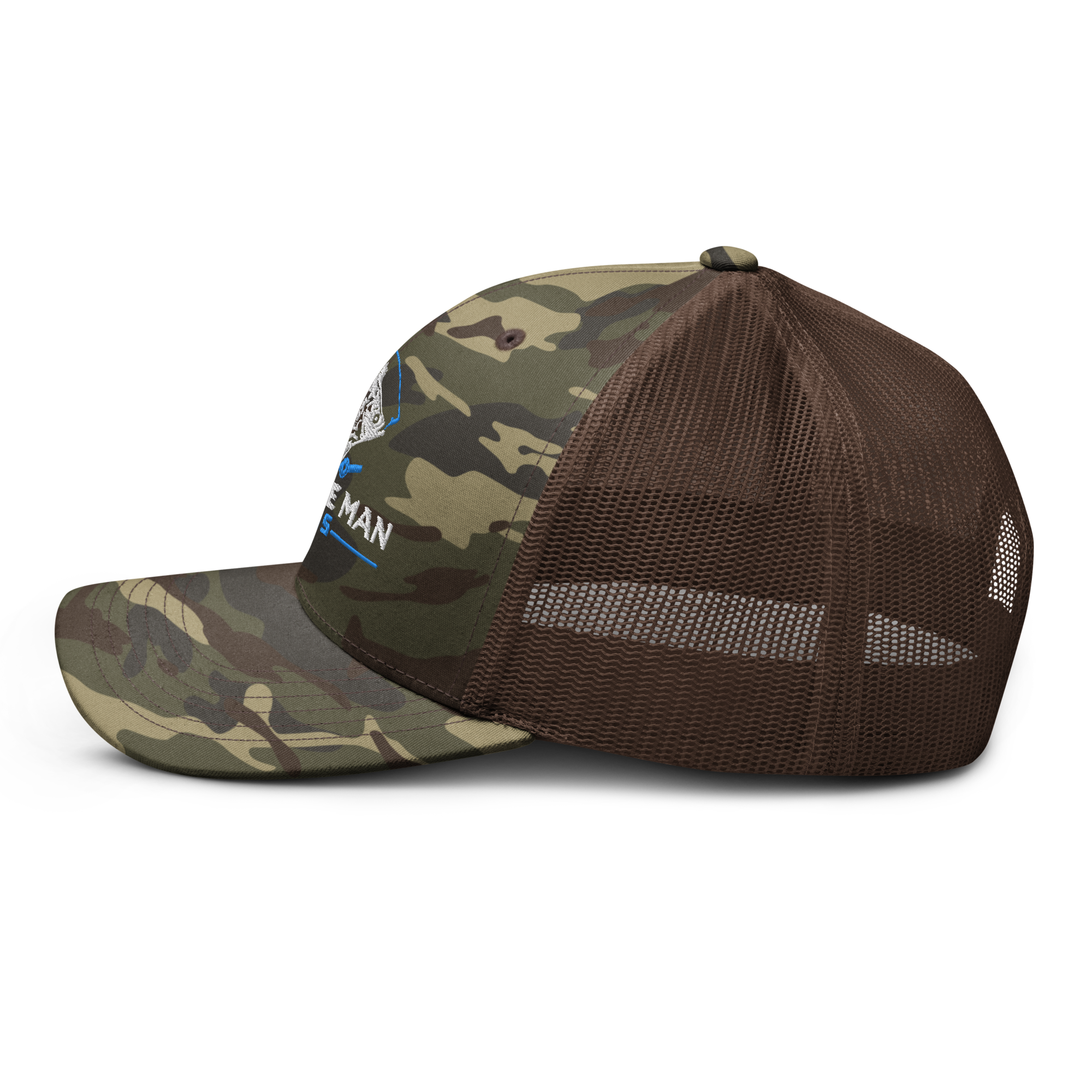 Crappie Man Jigs Camouflage trucker hat