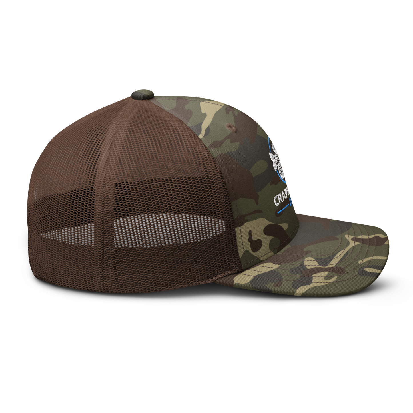 Crappie Man Jigs Camouflage trucker hat