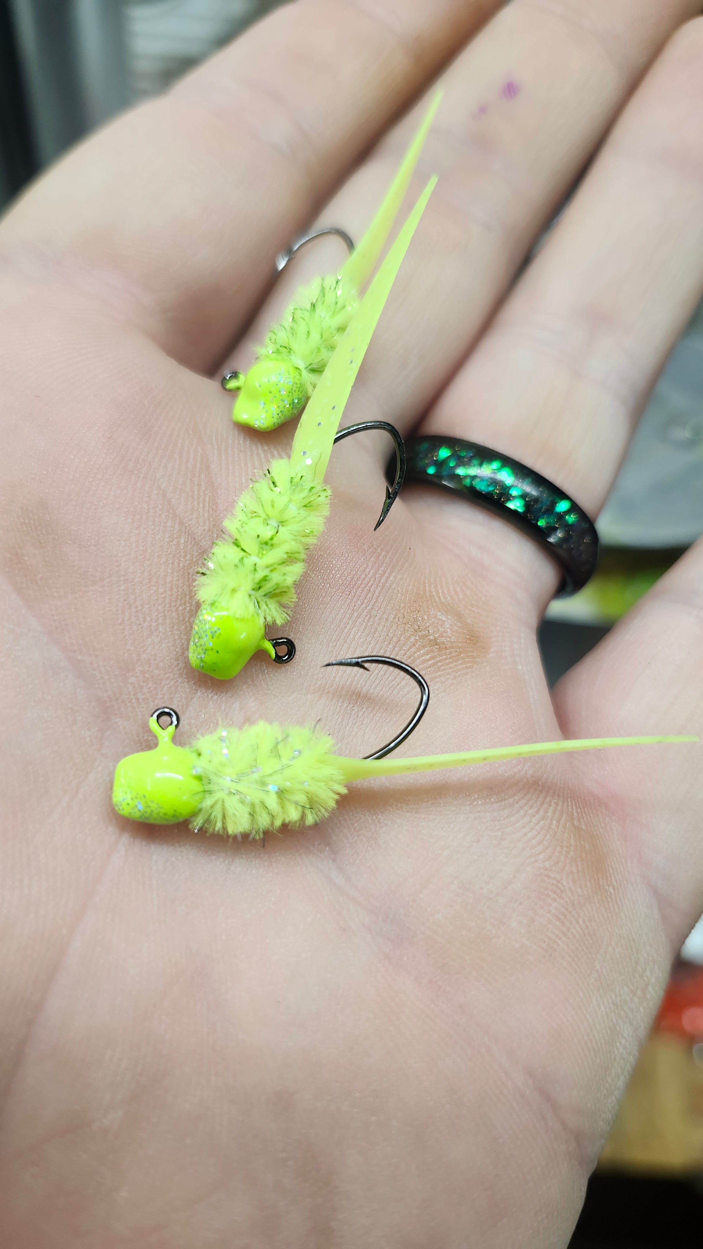Crappie Man Green 1/32 Wedge Head 3 Pack