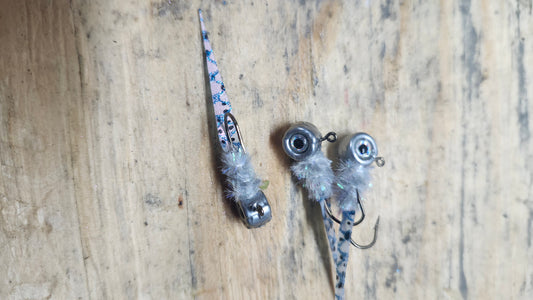 1/8th Ghost Shad Wedge Tail (3 pack)